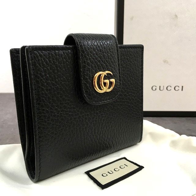 227 み GUCCI コンパクトウォレット ブラック き