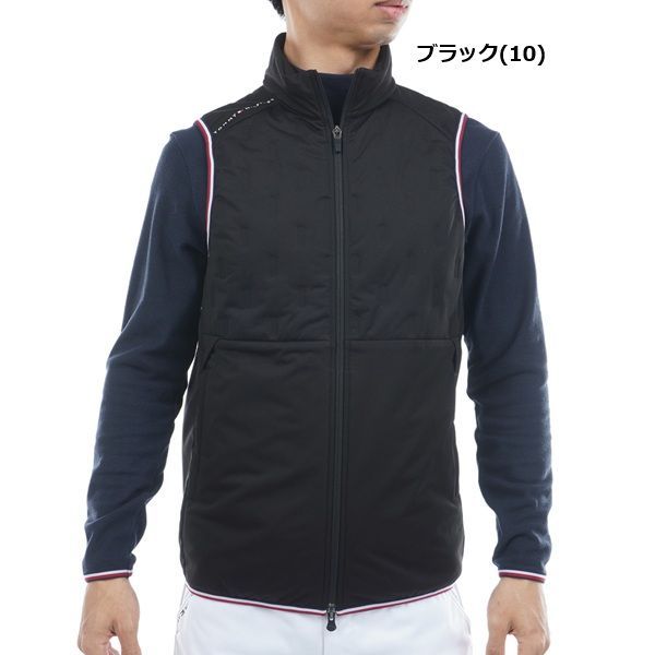 トミーヒルフィガー ゴルフ メンズ 高周波 中綿キルトベスト TOMMY HILFIGER GOLF THMA577 秋冬モデル ブラック 10