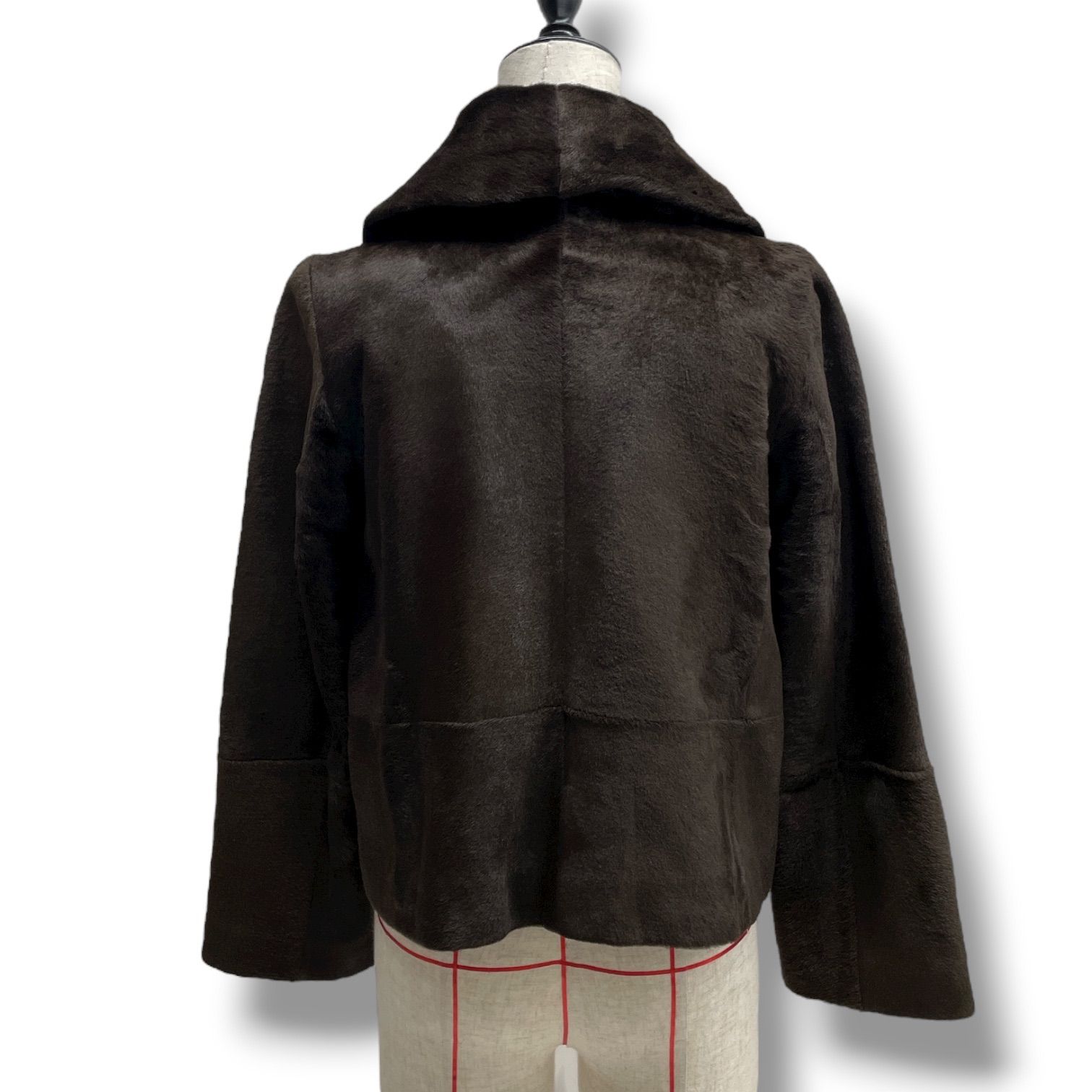 BANANA REPUBLIC バナナリパブリック レザージャケット 羊革 本革 レザー ジャケット アウター ダークブラウン 茶色 サイズXS レディース 秋 冬 ゴーゴー古着マルイファミリー溝口店 13 No.162