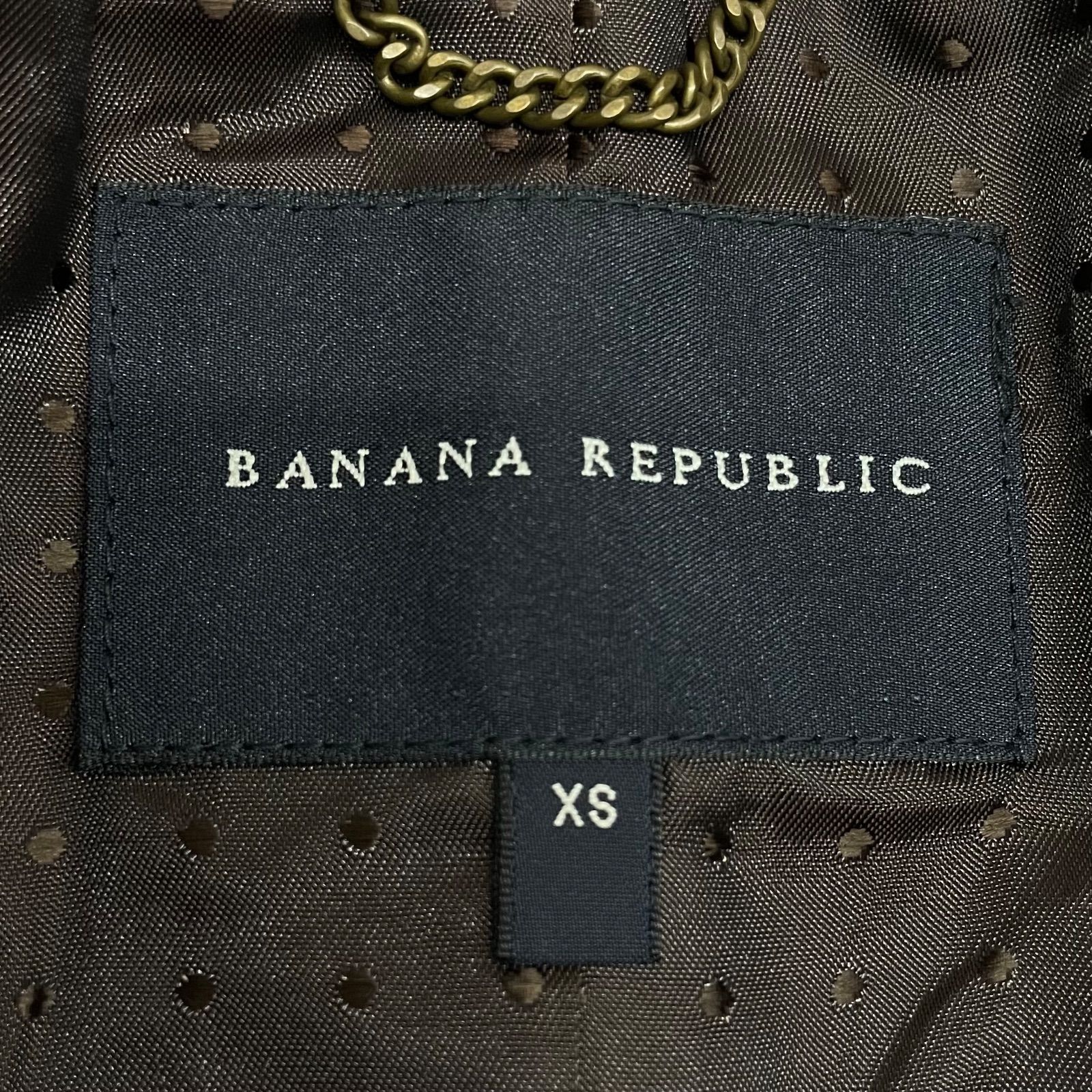 BANANA REPUBLIC バナナリパブリック レザージャケット 羊革 本革 レザー ジャケット アウター ダークブラウン 茶色 サイズXS レディース 秋 冬 ゴーゴー古着マルイファミリー溝口店 13 No.162 GULLKHAN_COM