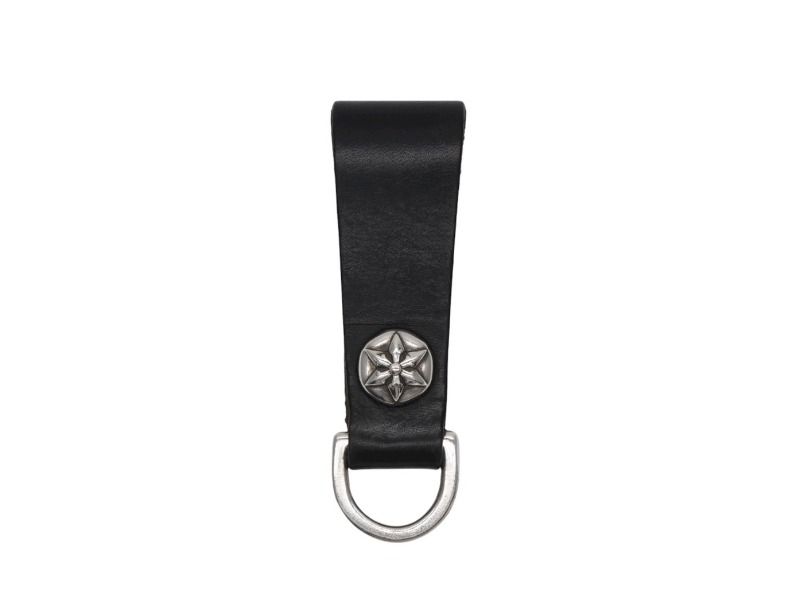 CHROME HEARTS クロムハーツ BELT LOOP D RING 6Pスター ベルトループ Dキーリング 重量約20.9g レザー シルバー925 4b008944