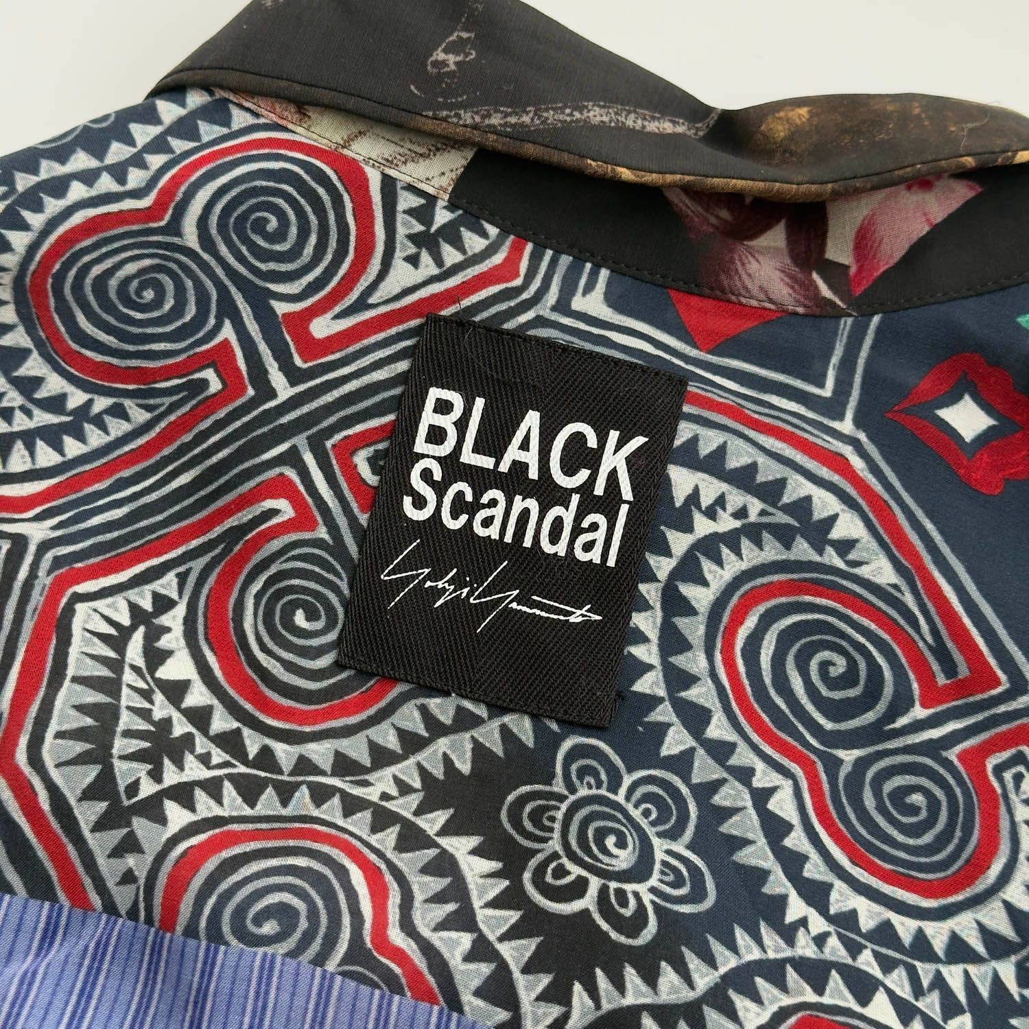 ヨウジヤマモト BLACK Scandal ドラゴン柄長袖シャツ 内タグ欠品 BLACK SCANDAL YOHJI YAMAMOTO(ブラックスキャンダル ヨウジヤマモト