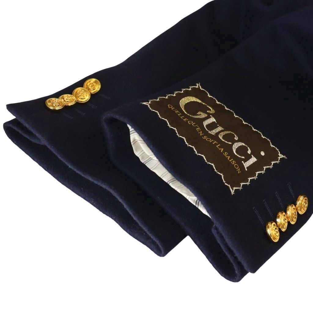 グッチ GUCCI 20AW カシミヤ チェスターコート ロング 金色ボタン ロゴ  