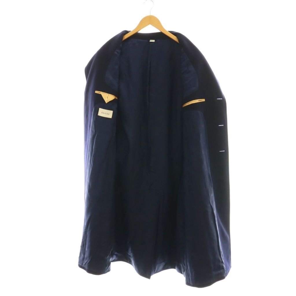 グッチ GUCCI 20AW カシミヤ チェスターコート ロング 金色ボタン ロゴ  