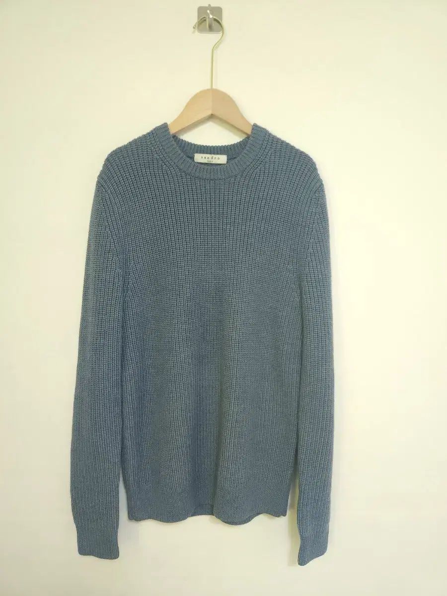 サンドロ Sandro パリ ブルー メリノウール ニット S