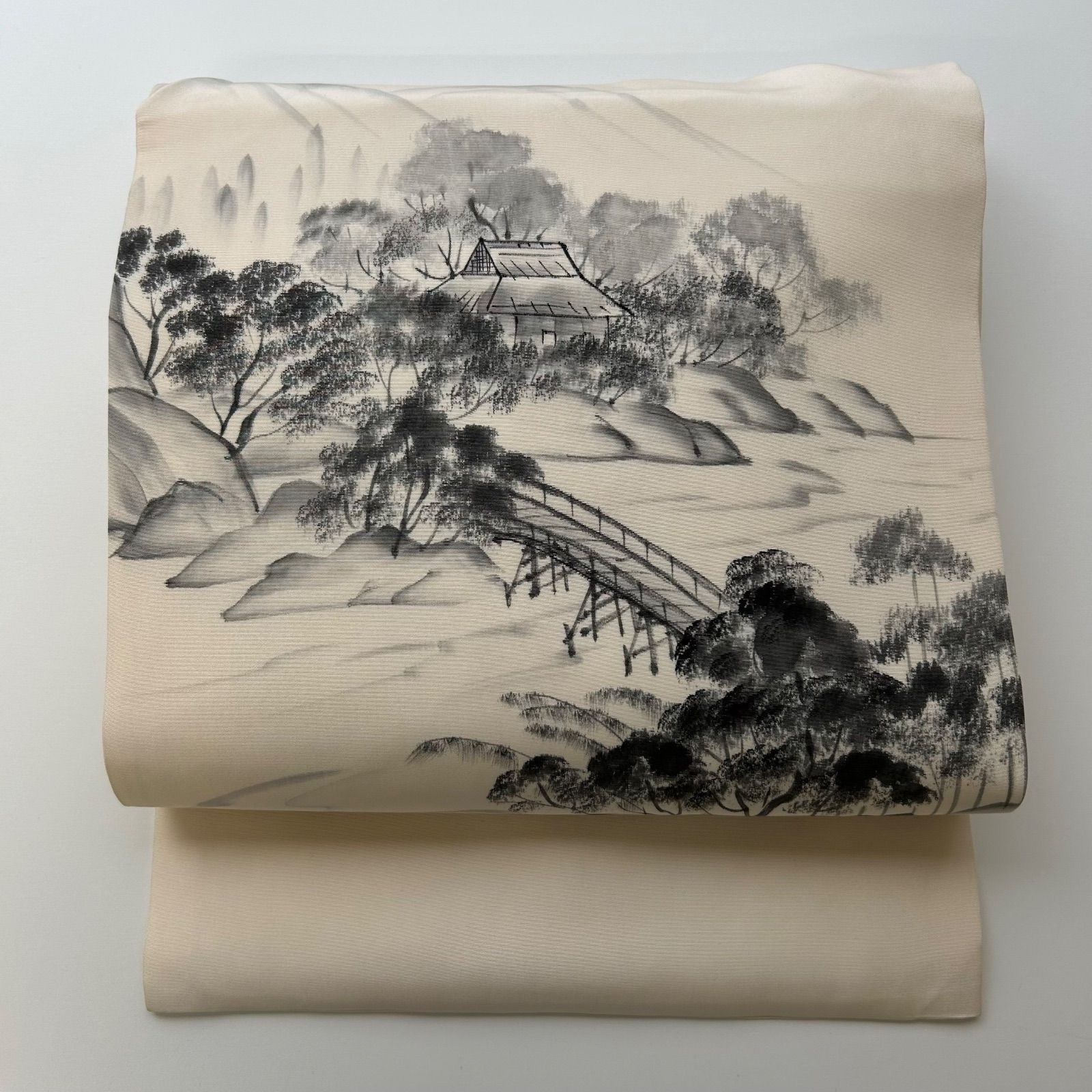 名古屋帯 正絹 作家物 水墨画 風景 九寸 MA-819 - メルカリ