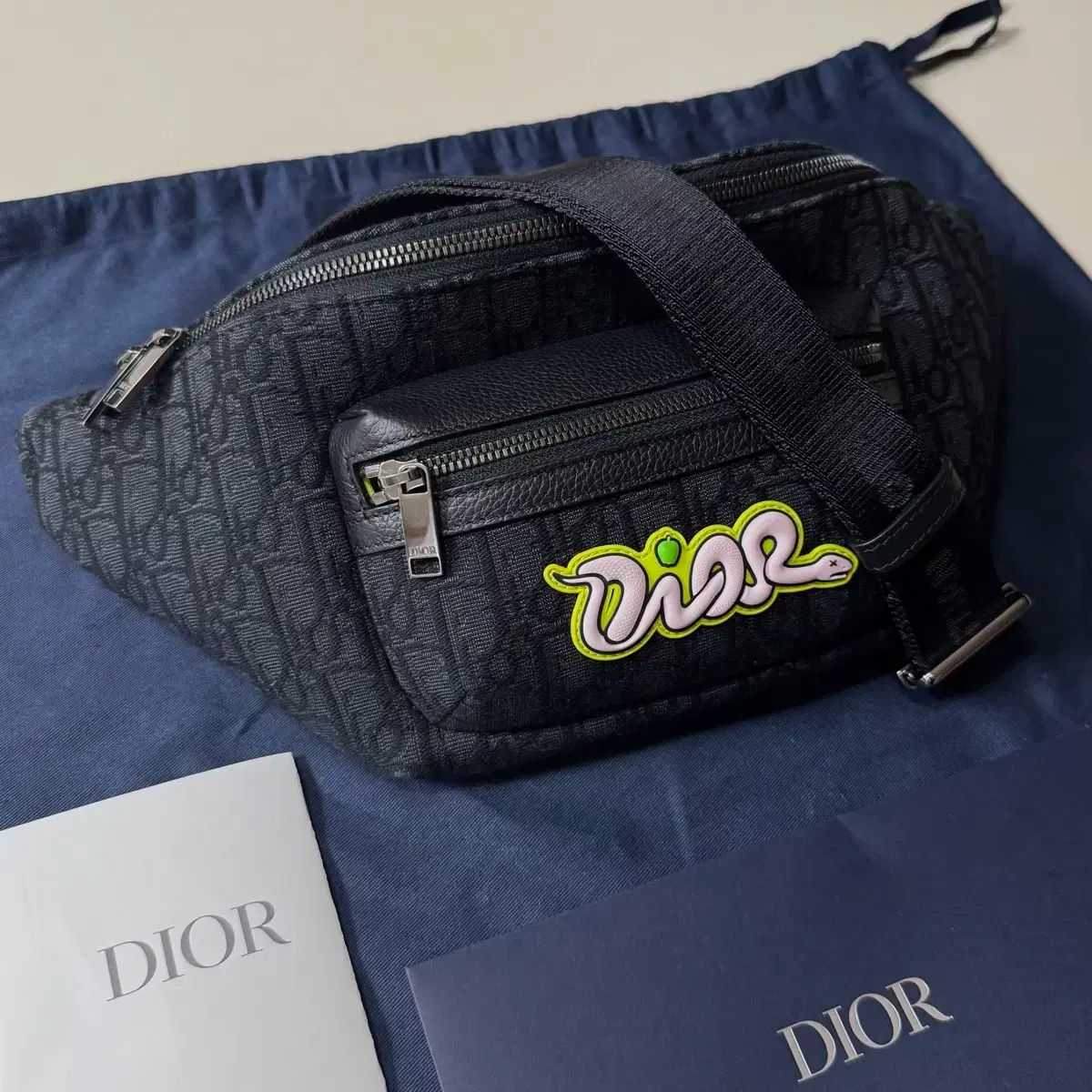 ディオール x カウズ オブリーク ベルトバッグ モデル