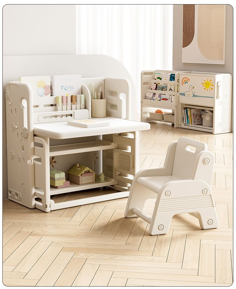 絵本棚 折りたたみデスク チェア セット 多機能 絵本ラック おもちゃ