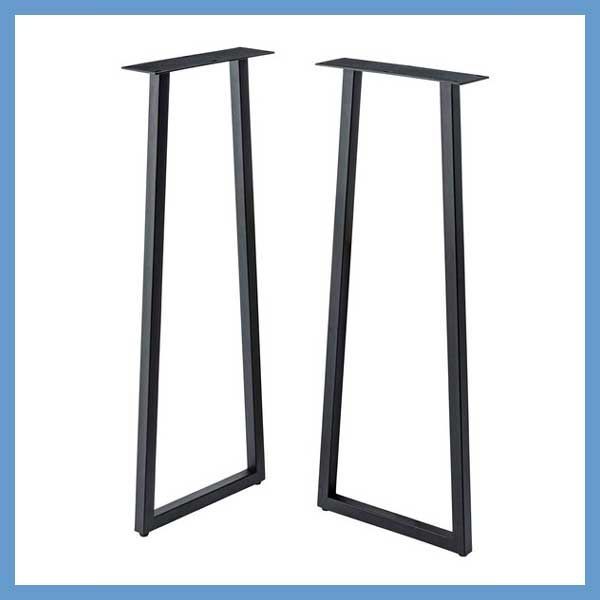 スチール 粉体塗装 製デスクの脚 2脚組 W35×D10×H70.5cm No.263