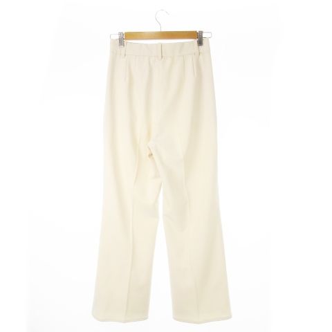 フォルム FORME 25SS Center Pintuck Pants スラックス パンツ セミワイド センターシーム ストレッチ 1 S 白 ホワイト |CK16 GY18