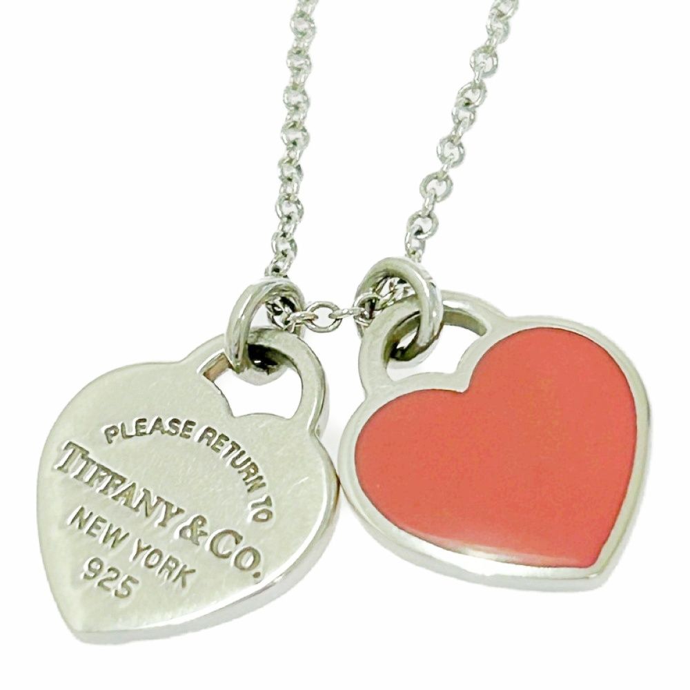 TIFFANY-Co. ティファニー シルバー リターントゥ ミニ ダブルハート ネックレス 2.7g 925刻印 491873 ネックレス