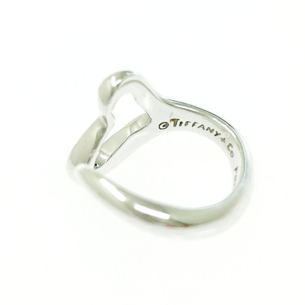 中古】TIFFANY&Co. ティファニー シルバー オープンハート リング 4.7g