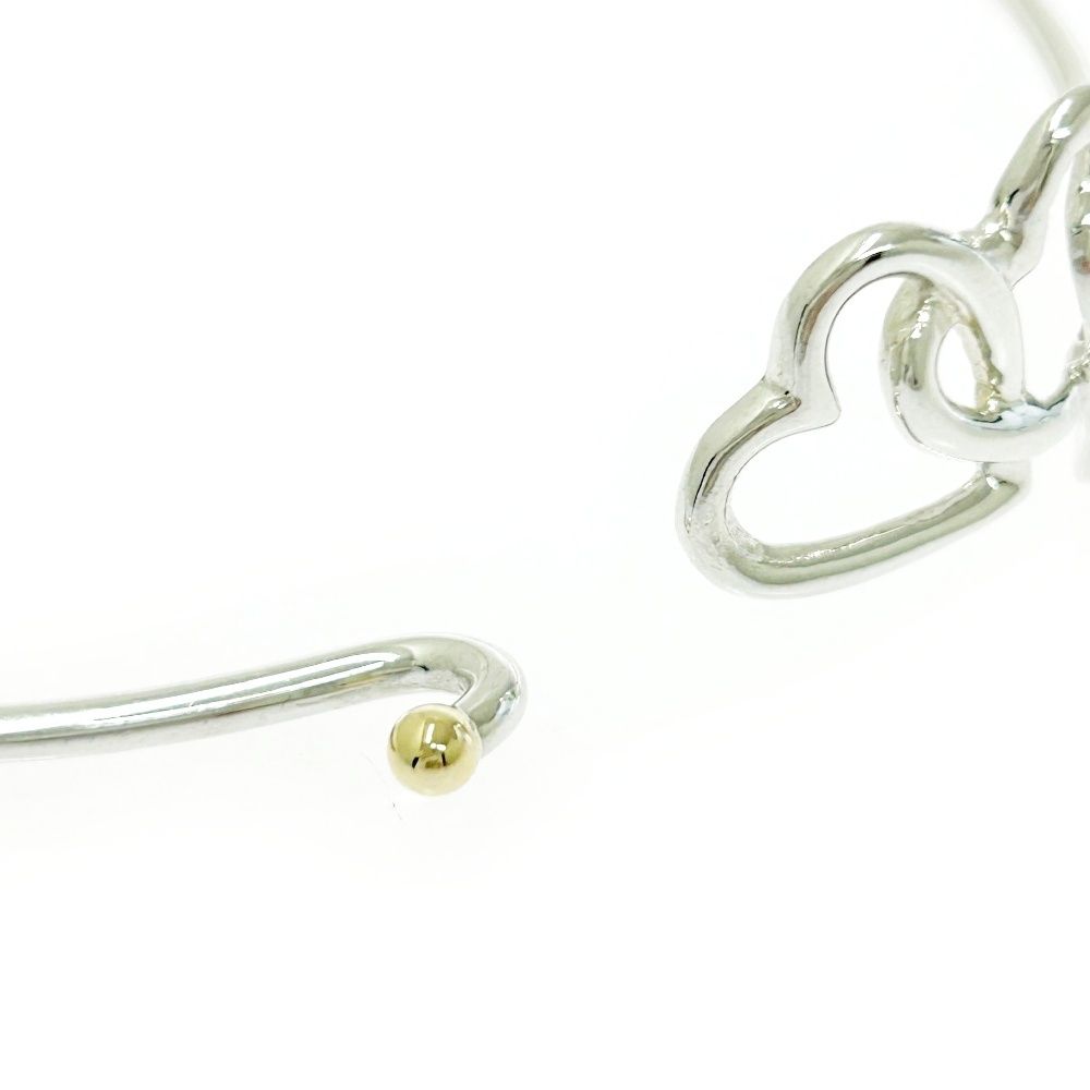 TIFFANY-Co. ティファニー シルバー ゴールド トリプルオープンハート バングル 7.7g 925|750刻印 493499 バングル FORTGASGNV_COM_BR