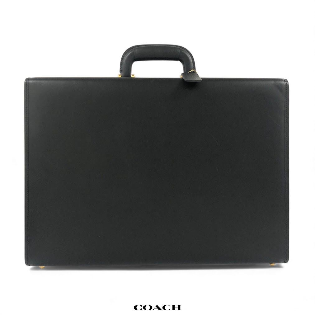 COACH オールドコーチ レザー アタッシュケース ビジネスバッグ トランクケース 鑑定済み