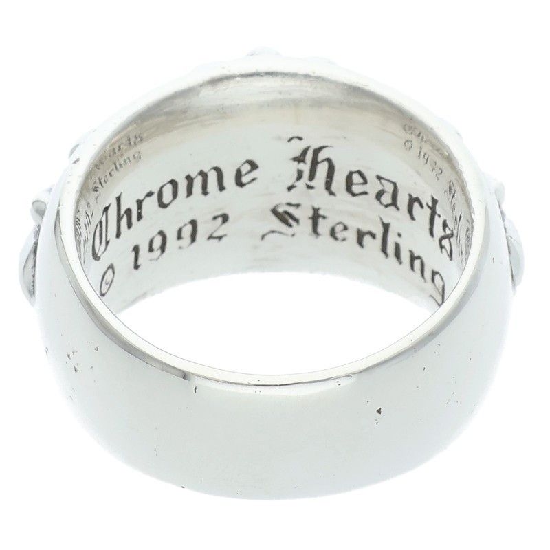 クロムハーツ FLRL CRS/フローラルクロス シルバーリング メンズ 18.5