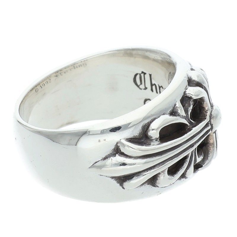 クロムハーツ FLRL CRS/フローラルクロス シルバーリング メンズ 18.5