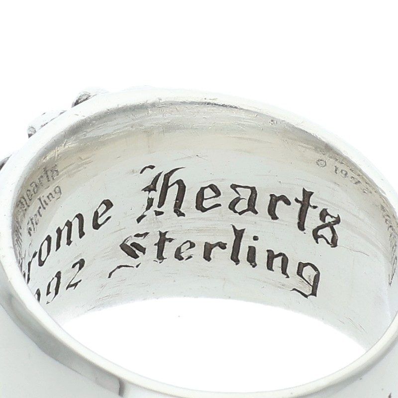 クロムハーツ FLRL CRS/フローラルクロス シルバーリング メンズ 18.5