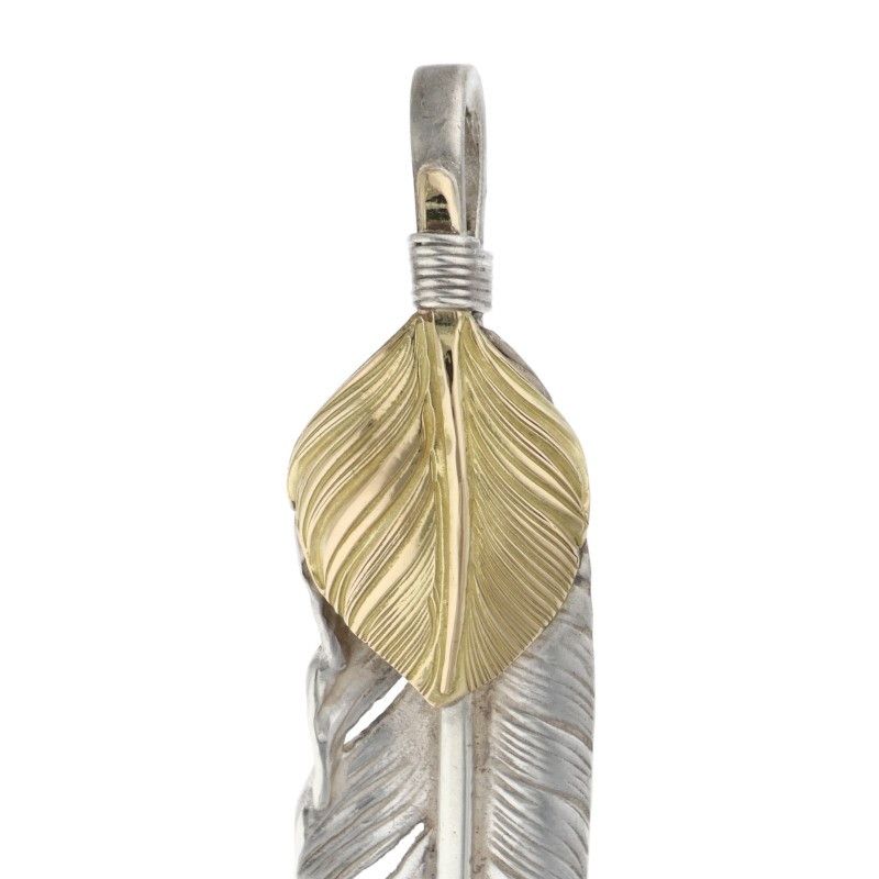 ゴローズ 上金特大フェザー 右向き ネックレストップ メンズ 特大