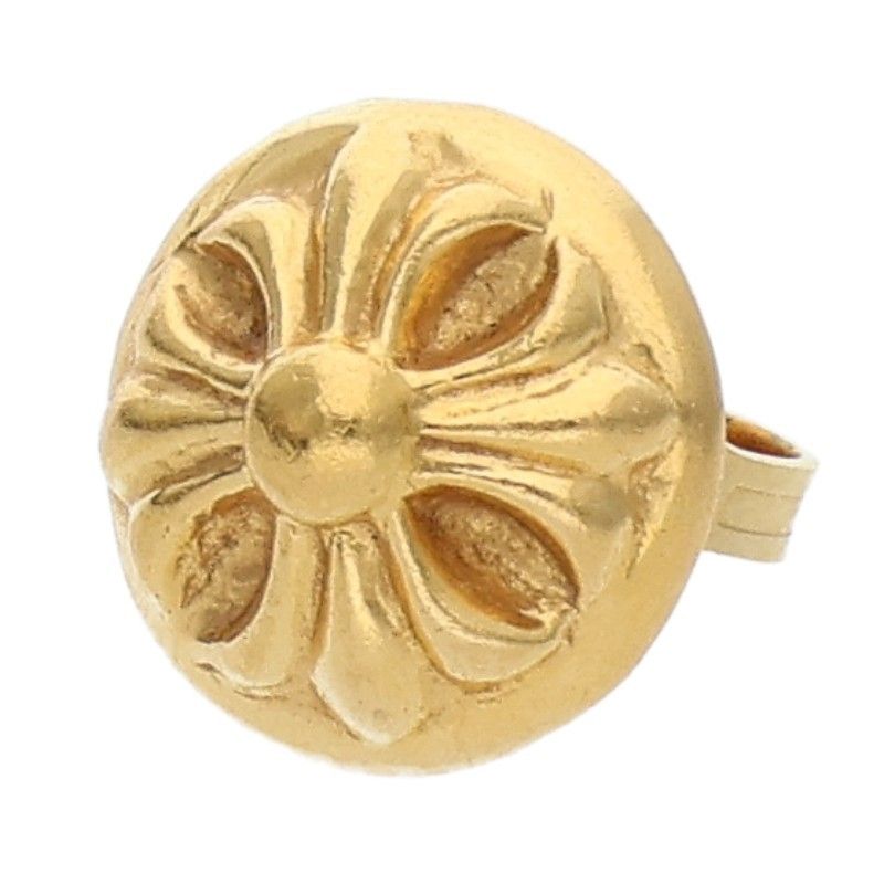 クロムハーツ 22 K STD CRSBL|22 Kクロスボールスタッド ゴールドピアス メンズ