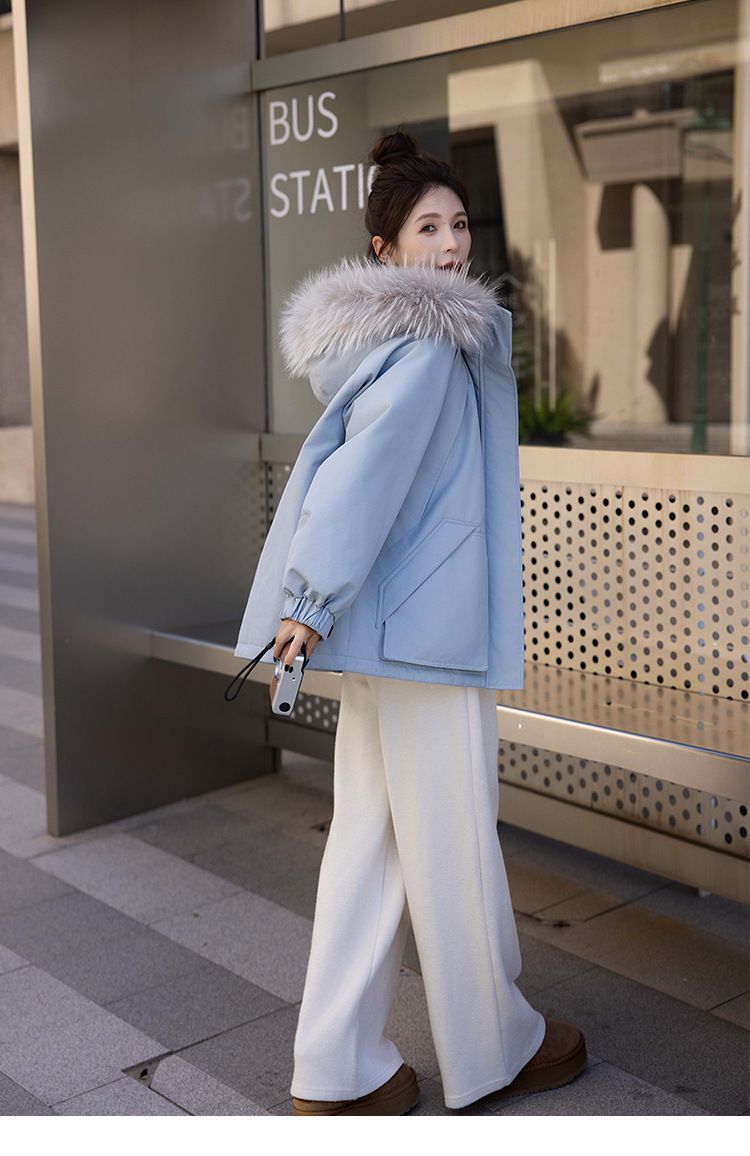 お洒落冬暖かレデイーズダウンコート90％ダウンジャケット本物ダックダウン充填コート防風フード動きやすいコートアウトドアジャケット