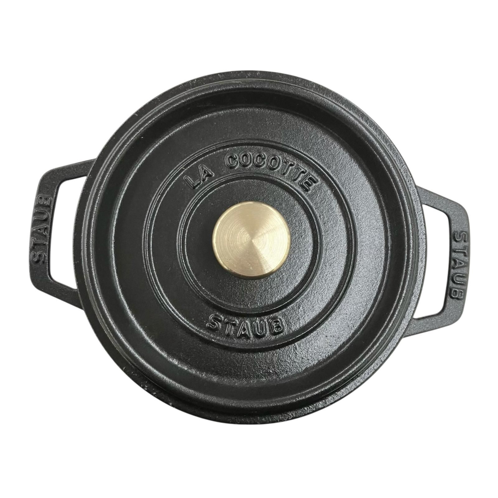 186000 STAUB ストウブ 両手鍋 ココットラウンド ブラック 18cm
