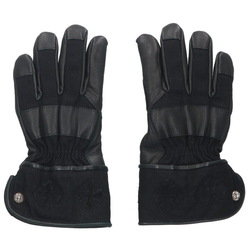 クロムハーツ GROVE|グローブ クロスボールボタンレザーグローブ メンズ L
