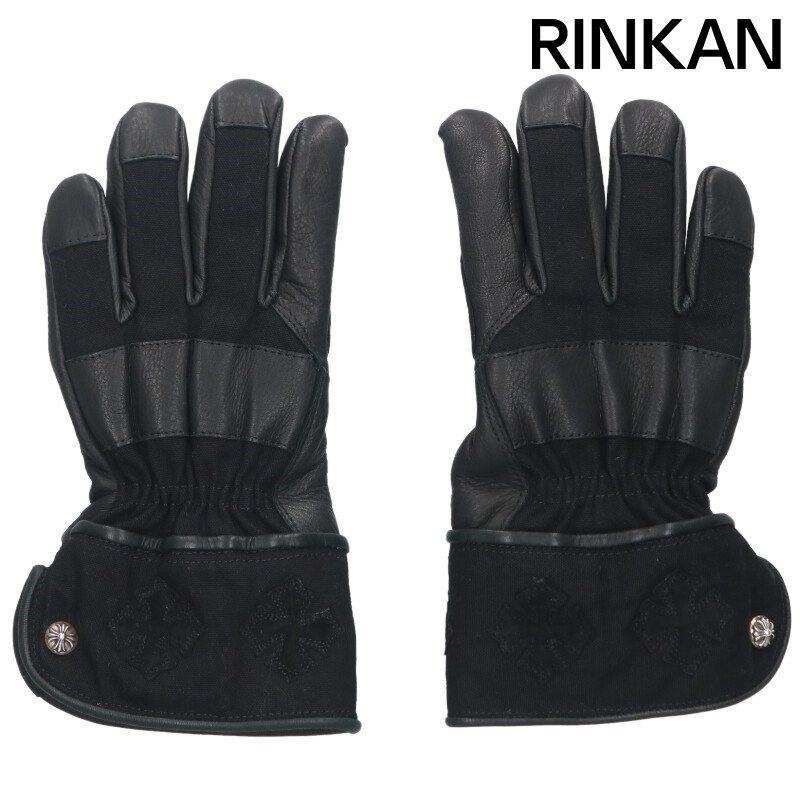 クロムハーツ GROVE グローブ クロスボールボタンレザーグローブ メンズ L