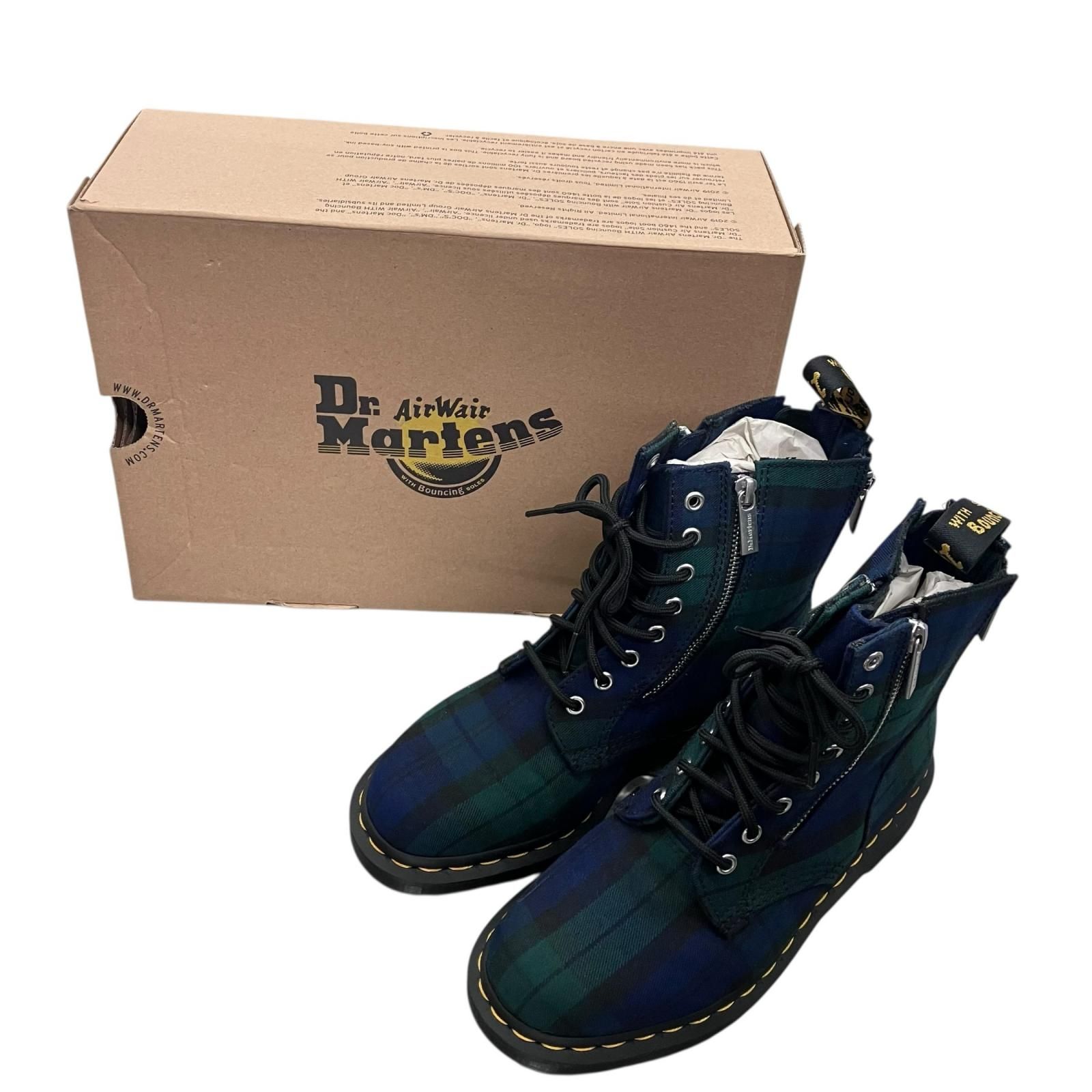 186000 現状品 Dr.Martens ドクターマーチン ブラックウォッチ ブーツ 25cm レディース