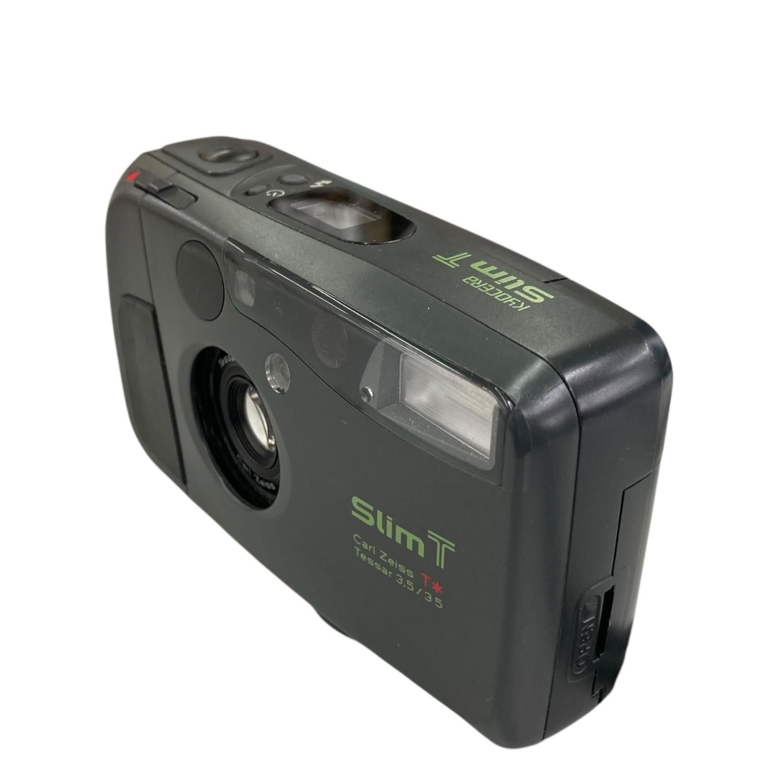  186000 動作未 京セラ キョウセラ フィルムカメラ Slim T Carl Zeiss Tessar コンパクトカメラ(フィルム) フィルムカメラ