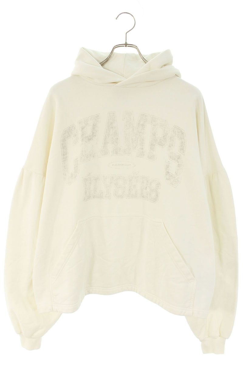 バレンシアガ 818433 TRVM9 CHAMPS ELYSESSクロップドプルオーバーパーカー メンズ 1