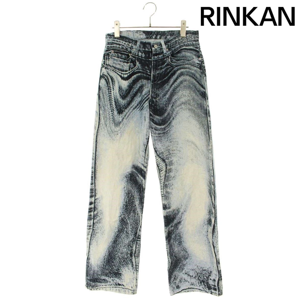 カンペール AU00006 総柄ストレートデニムパンツ レディース 28