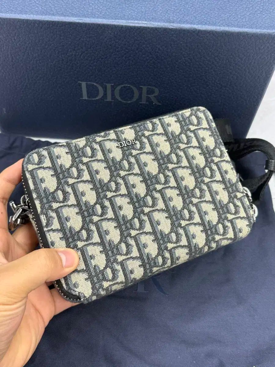 当日発送 レシート含むフルセット Dior オブリーク ストラップ メッセンジャーバッグ