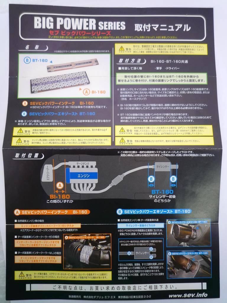 SEV ビッグパワー シリーズ セット BIG POWER インテーク エキゾースト