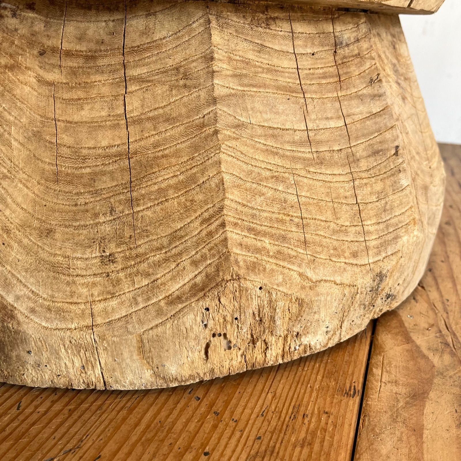 アンティーク ローテーブル 臼 木臼 プリミティブ 無垢材 欅 y232 MARWIL-DEMENAGEMENTS_CH