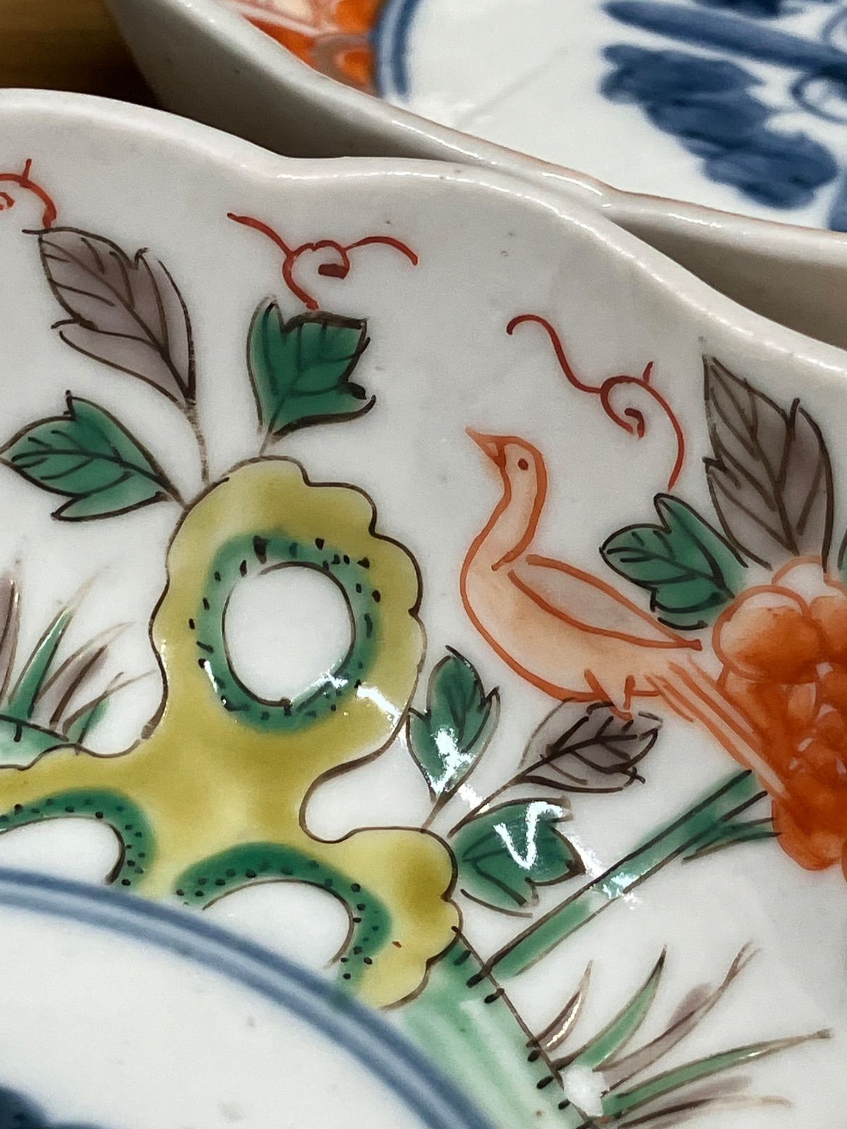 伊万里焼 なます皿 骨董品 鳥絵 印判 3枚セット 【公式通販】