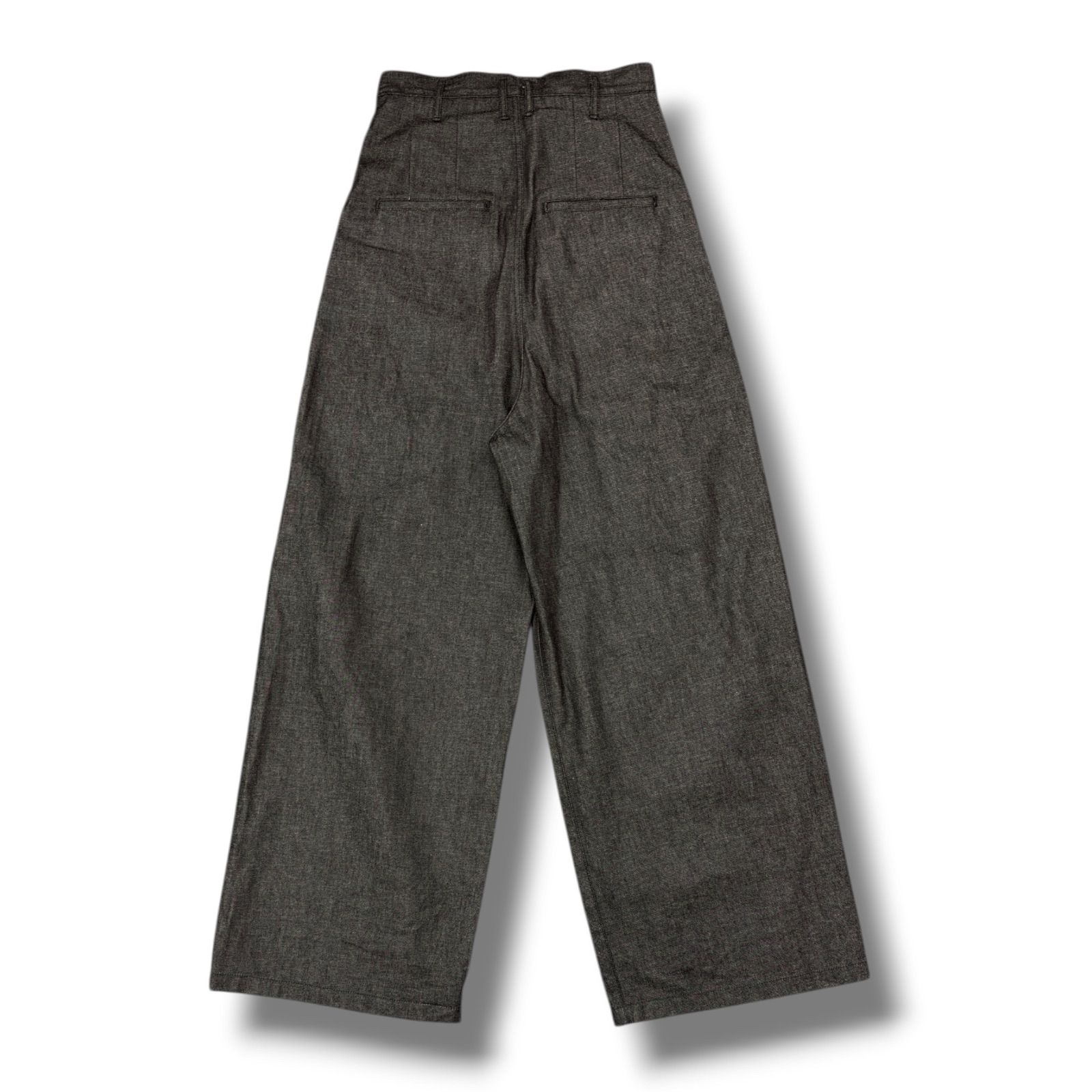 参考上代44000円 25 AW Hi Waist Baggy Denim Pants ハイウエストバギーデニムパンツ ジーンズ ソウシオオツキ ブラック 46 2149 M 9