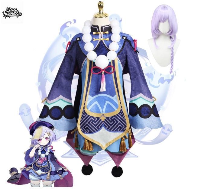 原神 七七 コスプレ衣装 僵尸 ?莉 フルセット