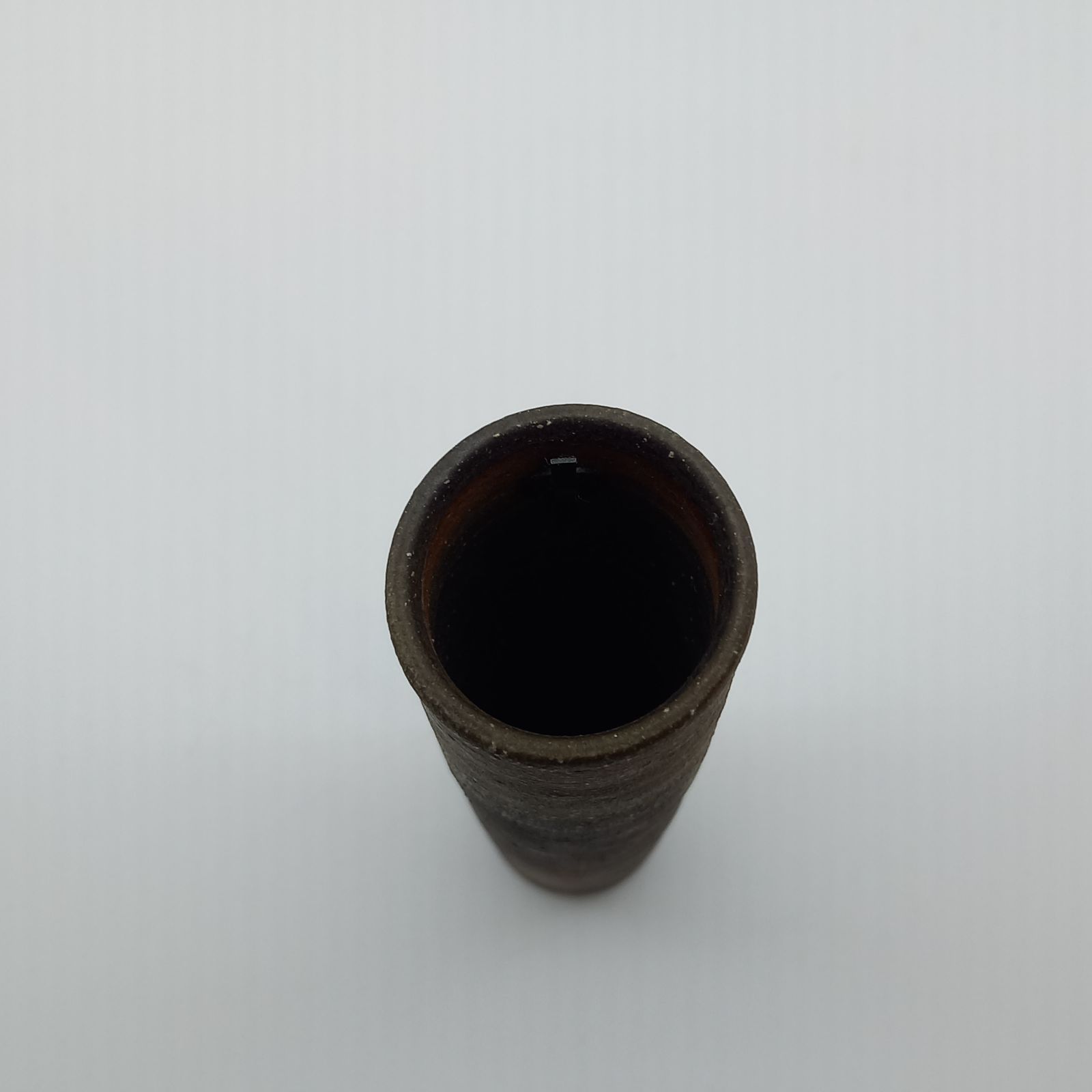 備前焼 小西陶古作 経筒花入 花器 壁付け一輪挿し 岡山伝統工芸品