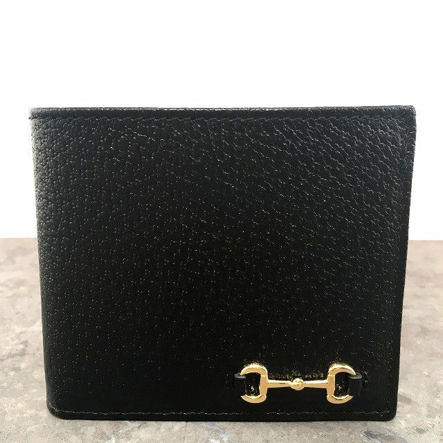 547 み ♥品 GUCCI 札入れ 700462 ホースビット ブラック プレゼントにも