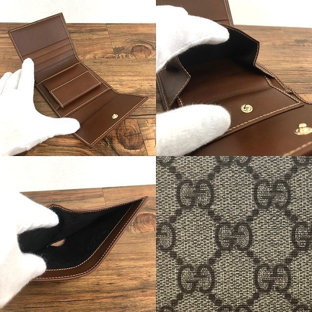 499 み ♥品 GUCCI 三つ折り財布 190338 PVC コンパクトウォレット き プレゼントにも 折り財布 小物