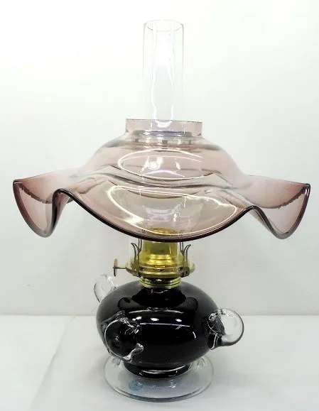 未使用　北一硝子　琥珀色オイルランプ 未使用 北一硝子 琥珀色オイルランプ 未使用 北一硝子 琥珀色