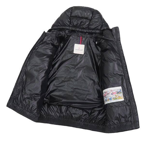 展示♥ MONCLER モンクレール LATIFE ラティフェ ファー ダウン ジャケット 14A 164cm レディースXS～S キッズ 黒 47517 GULLKHAN_COM