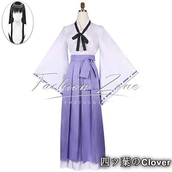 ♥ ◆魔法少女まどか マギカ風 暁美 ほむら巫女服 コスプレ衣装ウィッグ cosplayハロウィン演出服変装B251106