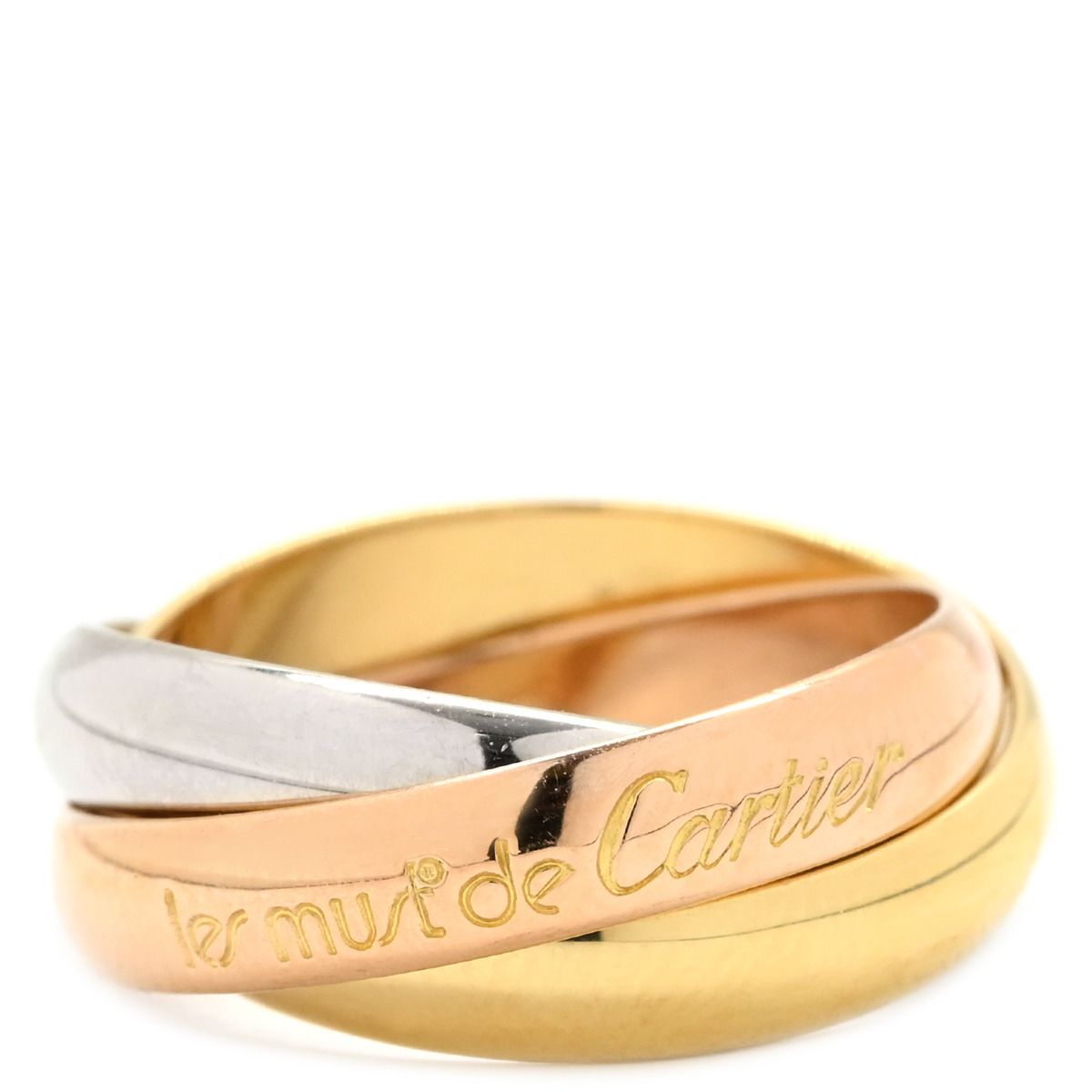 カルティエ Cartier リング 指輪 トリニティ K18WG K18YG K18PG ホワイトゴールド×イエローゴールド×ピンクゴールド 50 K18YG K18PG Au750 18K 18金 3重 3連 3カラー 10号