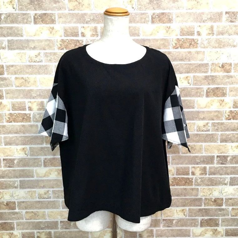 み m_mefu トップス 40 ブラック 綿100％ 516