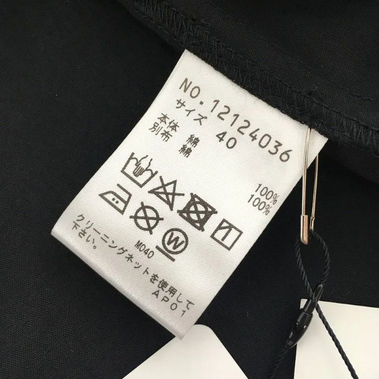  み m_mefu トップス 40 ブラック 綿100％ 516 半袖(Tシャツ) Tシャツ カットソー