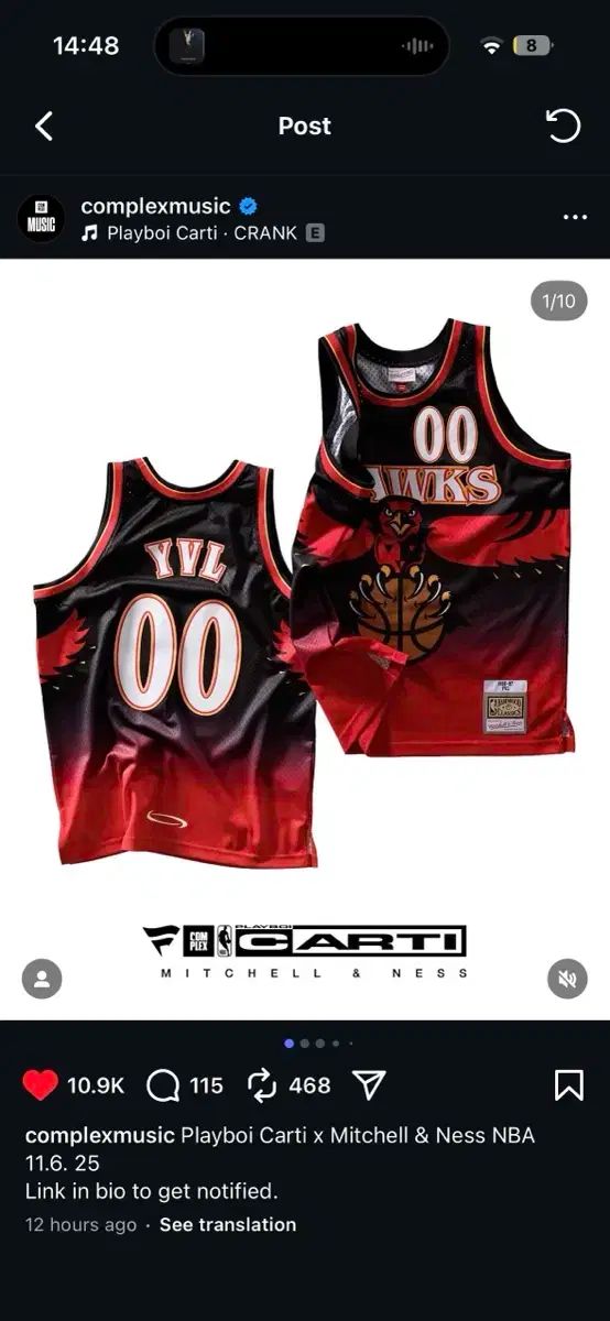 PLAYBOY プレイボーイ Cardi Mitchell - Ness NBA コラボ ジャージ スコアボード その他 