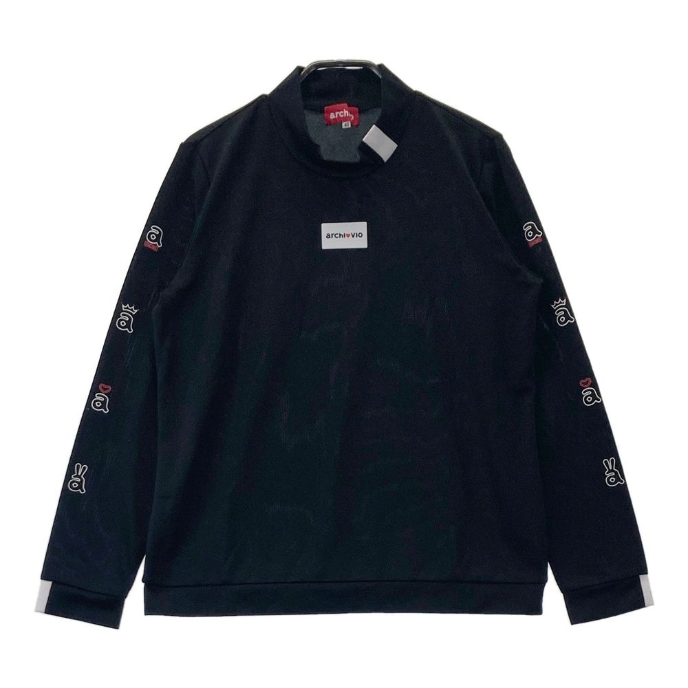 サイズ 40 ARCHIVIO アルチビオ ハイネック 長袖Tシャツ ブラック系 240101549543 ゴルフウェア レディース ストスト