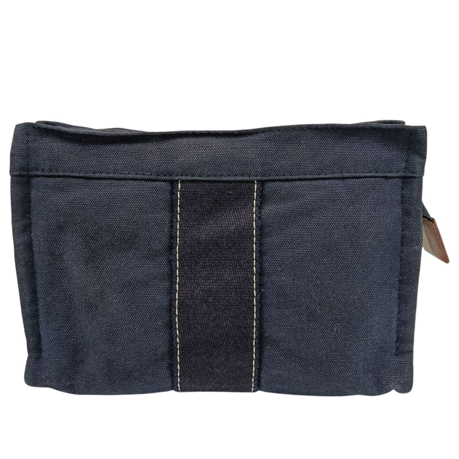 HERMES エルメス ドーヴィル ポーチ ミニクラッチバッグ ネイビー キャンバス