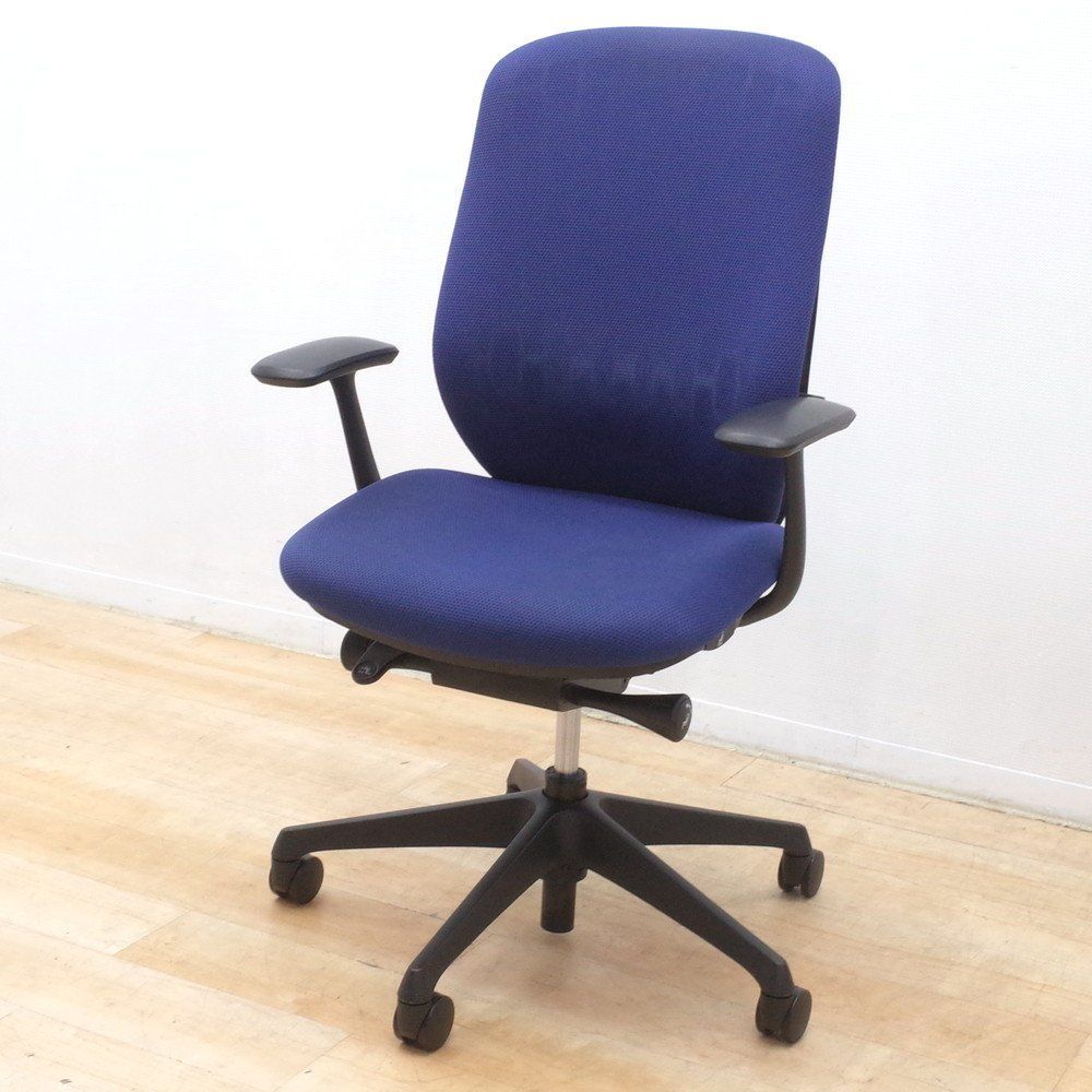 オカムラ okamura シルフィー 肘付オフィスチェア C647XR-FSF3 ブルー バックカーブアジャスト ハイバック EG17006-1 オフィス家具